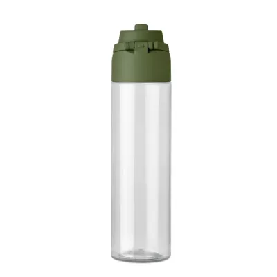 Butelka z RPET ze słomką 2 w 1 700 ml TOIEN KLAR - Ciemnozielony (MO2990-60)