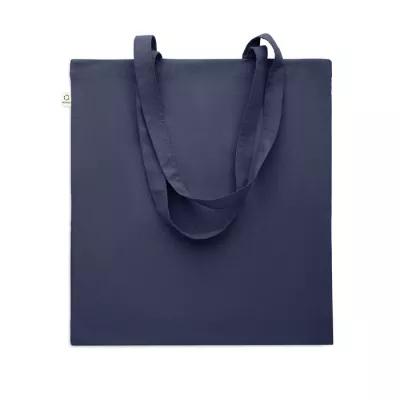 Torba z bawełny z recyklingu 140 g/m² VIVEKA COLOUR - Niebieski (MO2302-04)