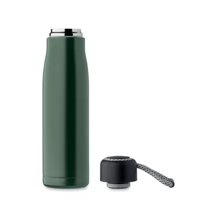 Butelka termiczna z uchwytem sznurkowym 500 ml CORDLE - Ciemnozielony (MO2413-60)