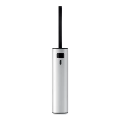 Powerbank aluminiowy 5000 mAh z kablem USB-C POWERTUBE - Srebrny Mat (MO3144-16)