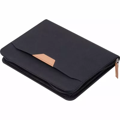 Teczka na dokumenty A5 z RPET z notatnikiem SHANNON - czarny (2543203)