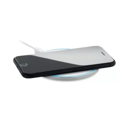 Ładowarka bezprzewodowa 10W szklana RESS - Bialy (MO6761-06)