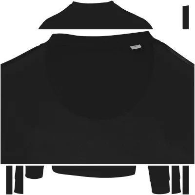 Jasper organiczna bluza unisex z recyklingu o gramaturze 280 g/m² z okrągłym dekoltem i certyfikatem OCS - Czarny (39561-BLACK)