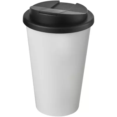 Americano® 350 ml tumbler with spill-proof lid - Biały-Czarny (21069500)