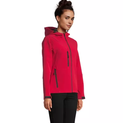 Softshell z kapturem 340 g/m² Sol's REPLAY WOMEN - Pepper Red (S46802-PE)