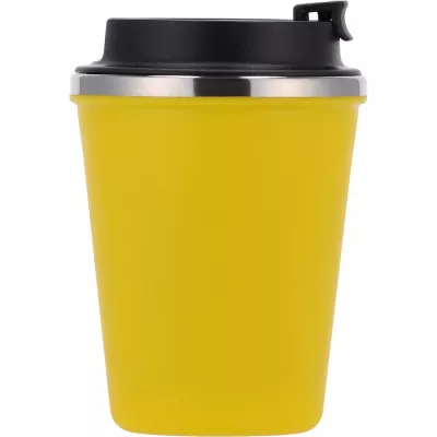 Kubek termiczny 350 ml z powłoką z recyklingu METODY - żółty (8496208)
