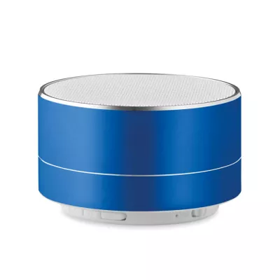 Głośnik bezprzewodowy aluminiowy 3W z lampką SOUND - Niebieski (MO9155-37)