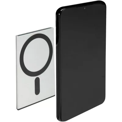 Magnetyczne etui na karty z ochroną RFID, wykonane z materiałów z certyfikatem RCS - Srebrny (12452881)