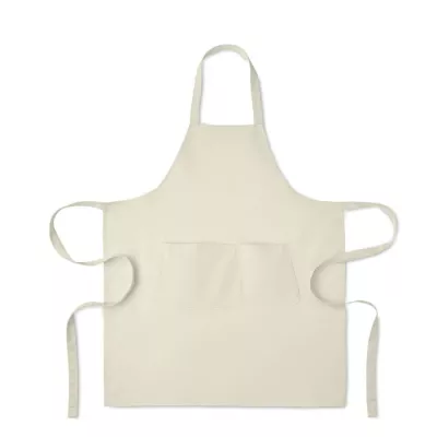 Fartuch z bawełny organicznej 240 g/m² GAMMA - Zgaszona Biel (MO2249-43)