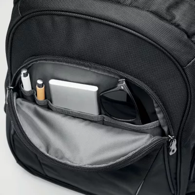 Torba na laptopa 15" z poliestru 1680D MACAU - Czarny (MO8399-03)