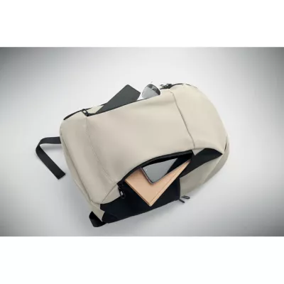 Plecak na laptop 15" z PU z ukrytą komorą KOROVIN - Zgaszona Biel (MO2684-43)