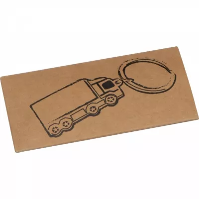 Brelok metalowy samochód PAULINA - szary (9788107)