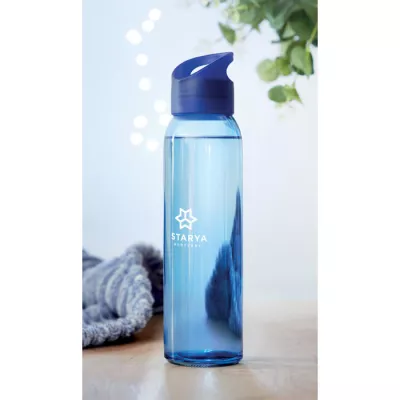 Butelka szklana z uchwytem 470 ml PRAGA - Niebieski (MO9746-37)