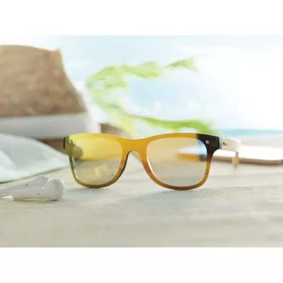 Okulary przeciwsłoneczne lustrzane UV400 ALOHA - Zólty (MO9863-08)