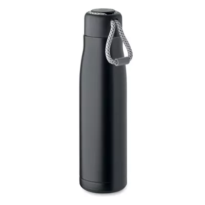 Butelka termiczna z uchwytem sznurkowym 500 ml CORDLE - Czarny (MO2413-03)