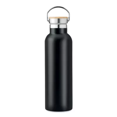Termos z bambusową pokrywką 750 ml HELSINKI MED - Czarny (MO6372-03)