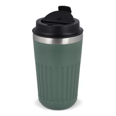Termos na kawę ze stali nierdzewnej pochodzącej z recyklingu, 400 ml - Oliwkowa zieleń (LT98698-N0043)