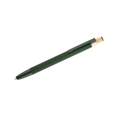 Długopis z recyklingowanego aluminium z  wykończeniem soft touch ALPEN - zielony (19827-05)