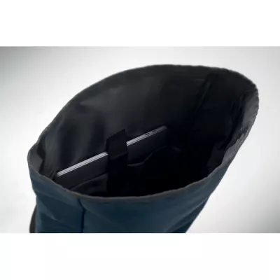 Plecak rolltop na laptop RPET 600D BANGKOK ROLL - Niebieski (MO2643-04)