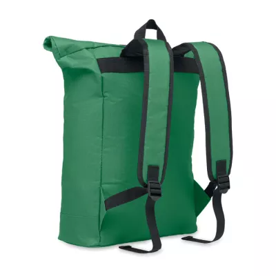 Plecak rolltop na laptop 15" z poliestru 600D IREA - Ciemnozielony (MO2170-60)