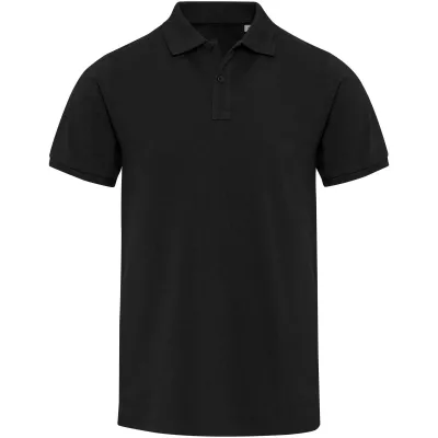 Beryl naturalna koszulka polo z recyklingu z krótkim rękawem, unisex, o gramaturze 220 g/m² - Czarny (39558-BLACK)