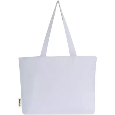 Torba bawełniana 320 g/m², 47x11x30,5cm Ningbo, zapinana na suwak - Biały (12033101)