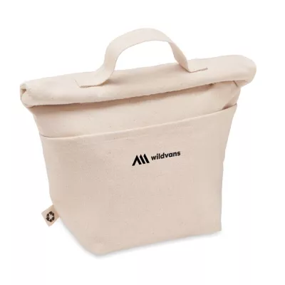 Torba termiczna na lunch z bawełny z recyklingu RECOBA - Bezowy (MO6751-13)