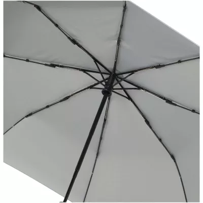 Składany parasol SMART 21 cali, wykonany z tworzywa sztucznego RPET - Jasnoszary (13016280)