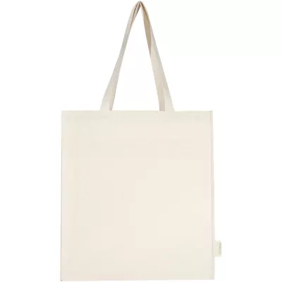 Odisha organiczna torba na zakupy z certyfikatem OCS o gramaturze 180 g/m² z pełnym dnem, 14 l  - Piasek pustyni (12078306)