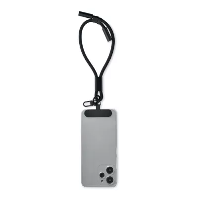 Smycz krótka do telefonu z kablem 60W VRIST - Czarny (MO2681-03)