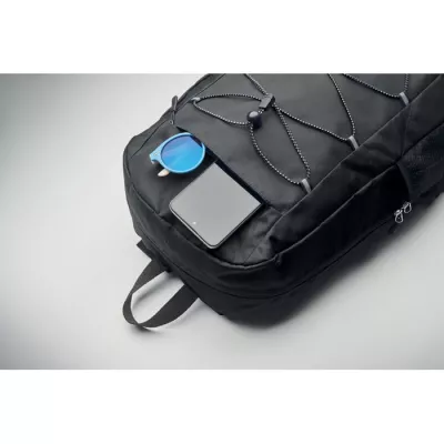 Plecak RPET 600D ze sznurkiem HIGE - Czarny (MO2491-03)