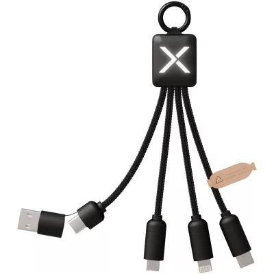 SCX.design C13 kabel do ładowania 5 w 1 o mocy 15 W - Czarny (2PX18190)