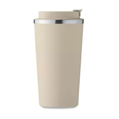 Kubek termiczny ze stali z recyklingu 510 ml BRACE + - Bezowy (MO6579-13)