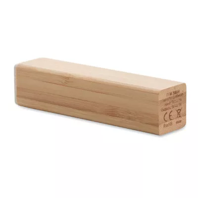 Powerbank 2600 mAh w bambusowej obudowie POWERBAMC - Drewna (MO2342-40)