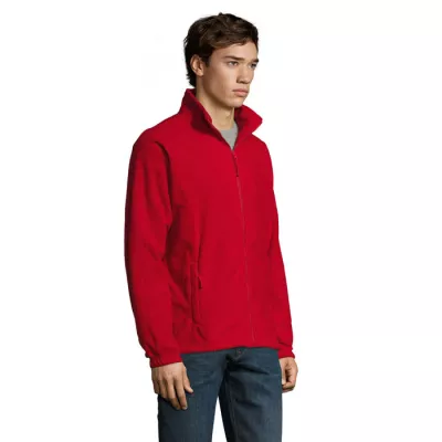 Bluza polarowa męska rozpinana 300 g/m² Sol's NORTH - Czerwony (S55000-RD)