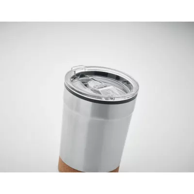 Kubek termiczny 300 ml z korkową podstawką NOMU - Bialy (MO2187-06)