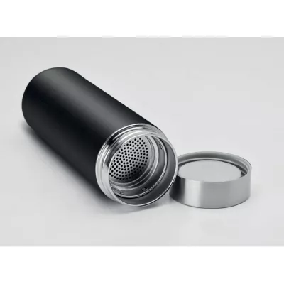 Termos w bambusowej obudowie 400 ml BATUMI - Czarny (MO9421-03)