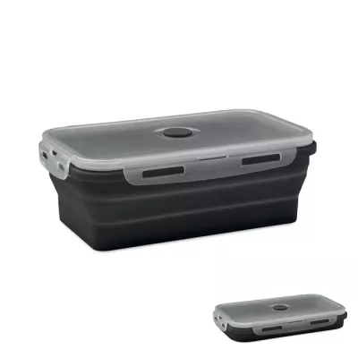 Lunchbox składany silikonowy 1200 ml KOLAPSO - Czarny (MO2549-03)