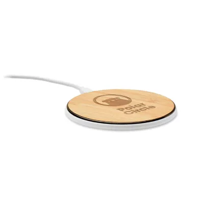 Ładowarka z bambusowym blatem 10W DESPAD + - Drewna (MO6563-40)