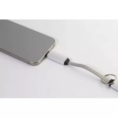 Keycab přívěsek na klíče 60W kabel USB-C - srebrny (AP864151-21)