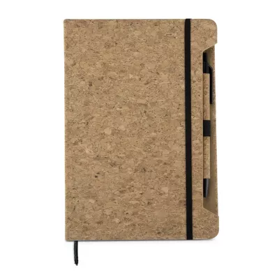 Notes z okładką z naturalnego korka SKRIP A5 - beżowy (18227-17)
