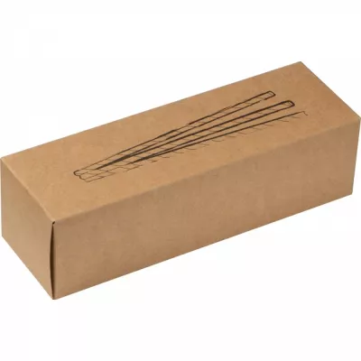 Słomki do napojów tekturowe 100 szt. CARTER - czarno-biały (8149136)