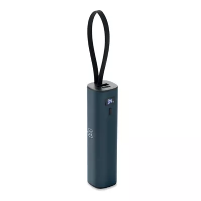 Powerbank aluminiowy 5000 mAh z kablem USB-C POWERTUBE - Francuski Granat (MO3144-85)