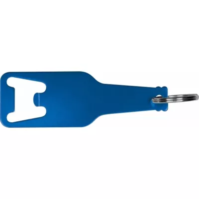 Brelok z aluminium z recyklingu otwieracz do butelek MALMO - niebieski (376404)