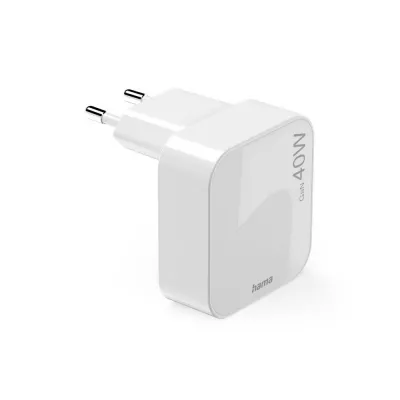 Składana ładowarka ścienna 40W Hama - biały (VH021-02)