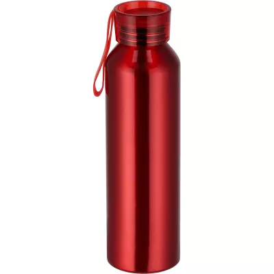 Butelka z aluminium z recyklingu CORK 600 ml - czerwony (424705)
