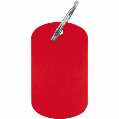 Brelok metalowy z aluminium z recyklingu LIESELOTTE - czerwony (9493705)