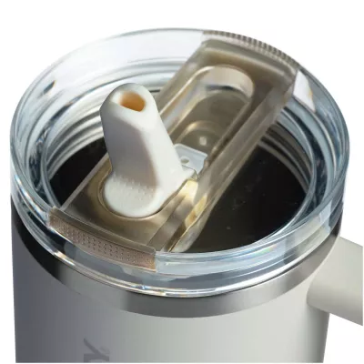 Stanley Quencher® ProTour 1180 ml termoizolowany kubek ze słomką, wykonany z recyklingowanej stali nierdzewnej  - Kramowy (10097910)