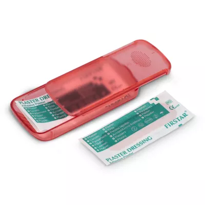 Pudełko z 5 plastrami z polietylenu (56 × 18 mm) - czerwony (LT90320-N0021)