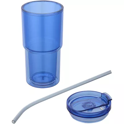 Kubek plastikowy Archer o pojemności 480 ml z podwójnymi ściankami - Błękit królewski (10096753)